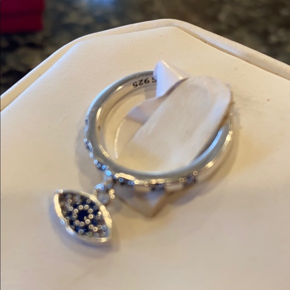 Sterling silver Pandora Look evil eye Ring - Picture 6 of 8